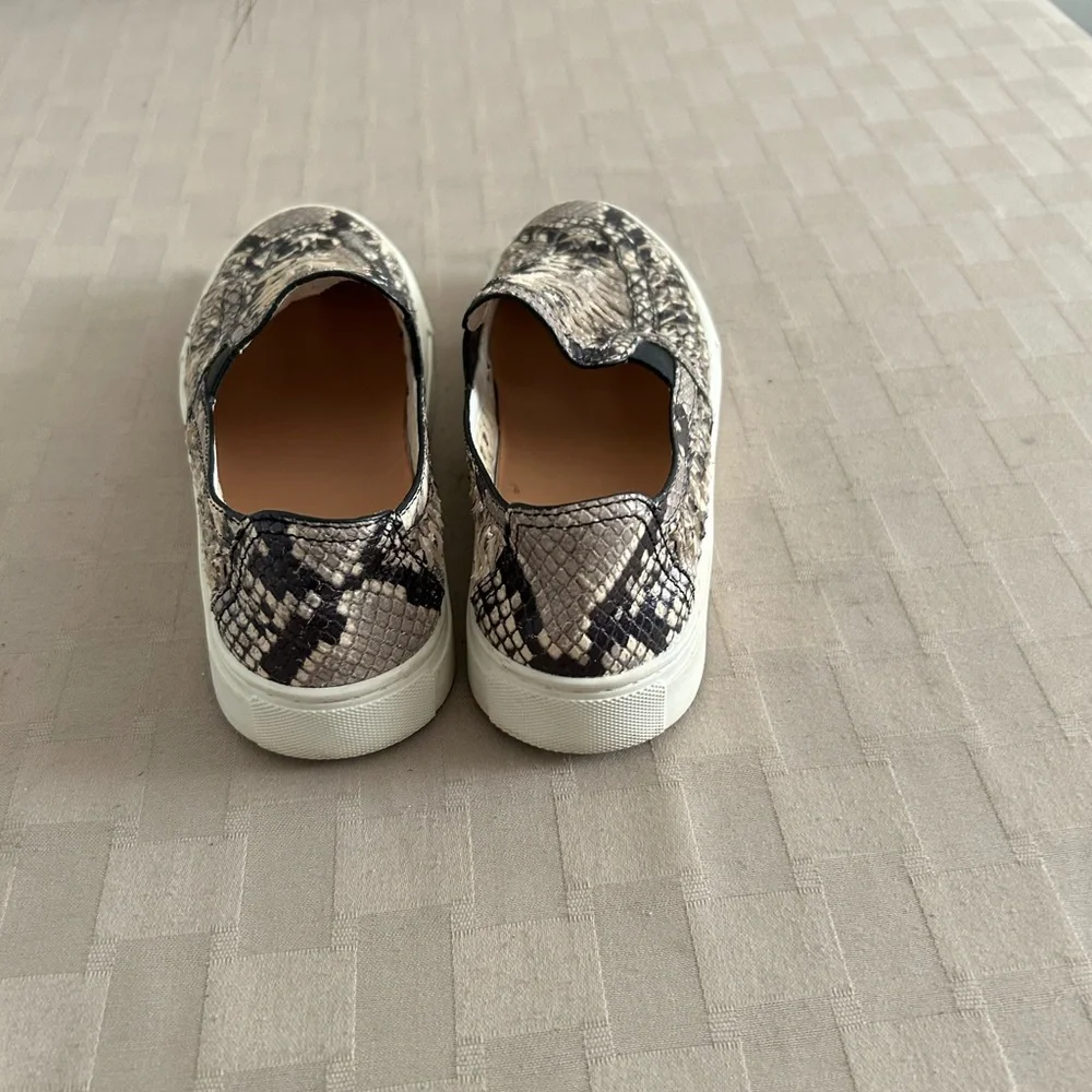 Tory Burch Huarache Woven Snake Print Slip On Sneakers